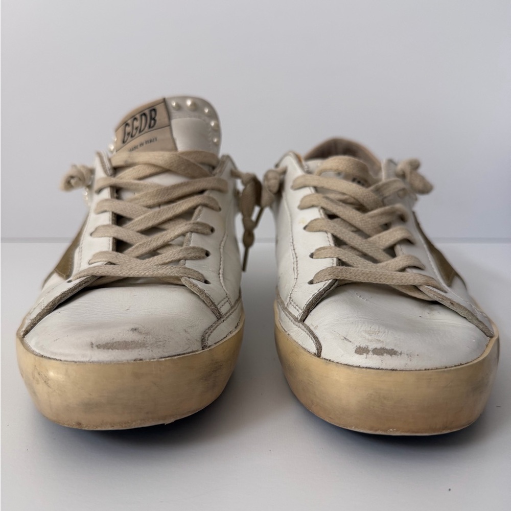 Golden Goose Superstar Pearly Low-Top Sneakers, Size 38 - Picture 5 of 13